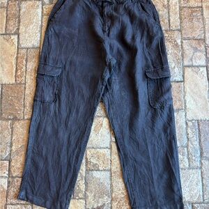 RACHEL Rachel Roy Womens Linen Cargo Pants